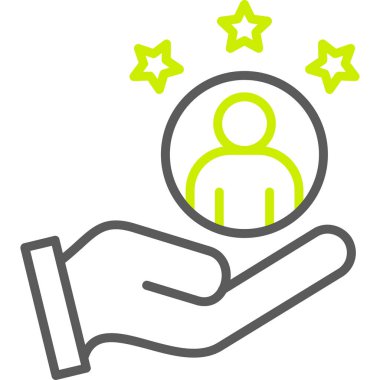 Yıldız derecelendirme vektör simgesi. biçim düz bicolor sembolü, gri ve sarı renkler, yuvarlak açılar, beyaz arkaplan.