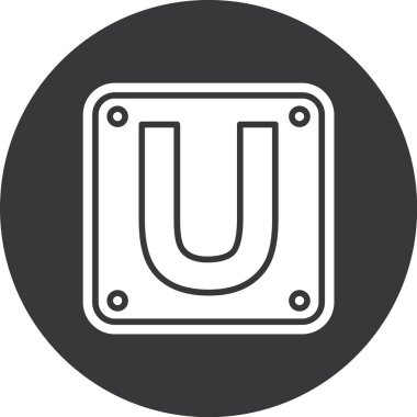 Mıknatıs simgesi. Web için mıknatıs vektör simgelerinin basit çizimi.