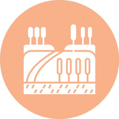 Kek. Web simgesi basit illüstrasyon