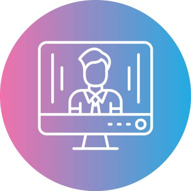 Bilgisayar. Web simgesi basit illüstrasyon