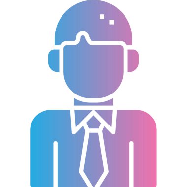 Sanal gerçeklik kulaklığı olan bir erkek avatarın vektör çizimi.