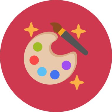 boya fırçası simgesi, vektör illüstrasyonu