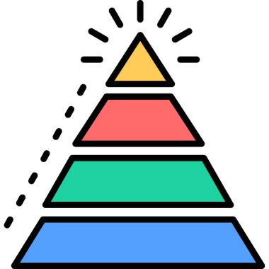 Piramit. Web simgesi basit illüstrasyon