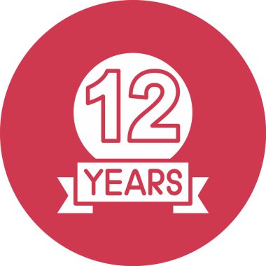 1. Yıl simgesi, basit vektör çizimi