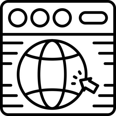 harita simgesi vektör illüstrasyonu