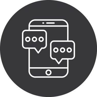 ileti ikonu vektör illüstrasyonu