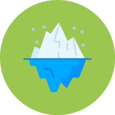 Bir dağ simgesinin vektör illüstrasyonu