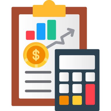 hesap makinesi düz vektör simgesi