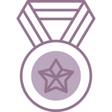 Madalya ikon vektör illüstrasyonu