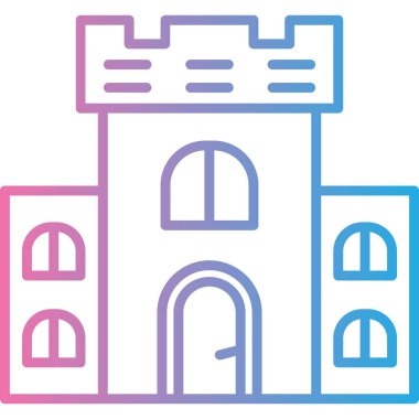 Bina. Web simgesi basit illüstrasyon