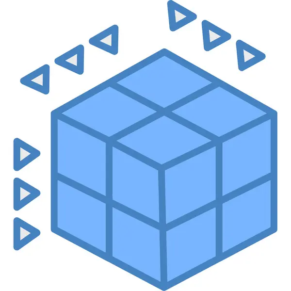 Küp. Web simgesi basit illüstrasyon