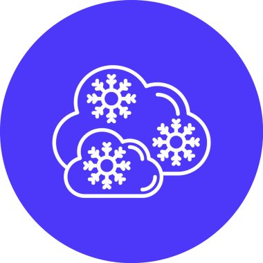 Kar Tanesi simgesi, vektör illüstrasyonu