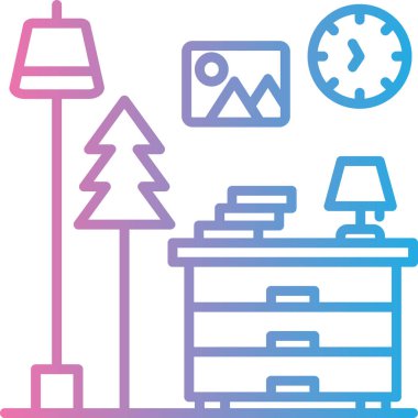 Ofis masası. Web simgesi