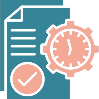 Saat simgesinin vektör illüstrasyonu