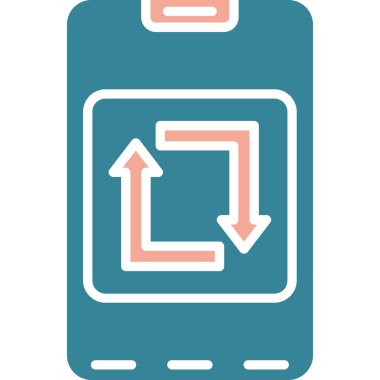 Cep telefonu. Web simgesi basit illüstrasyon