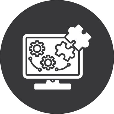 Web geliştirme simgesi vektör illüstrasyonu