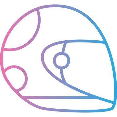 Kask simgesi vektör illüstrasyonu