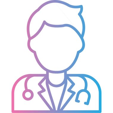 Doktor. Web simgesi illüstrasyonu