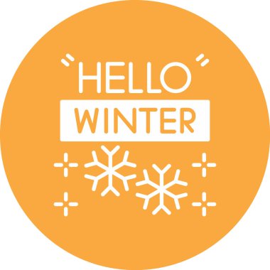 Merhaba kış modern vektör simgesi