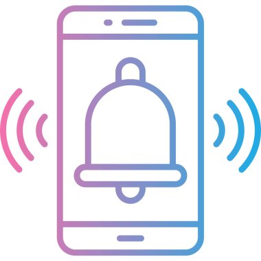 Cep telefonu simgesi, vektör illüstrasyonu