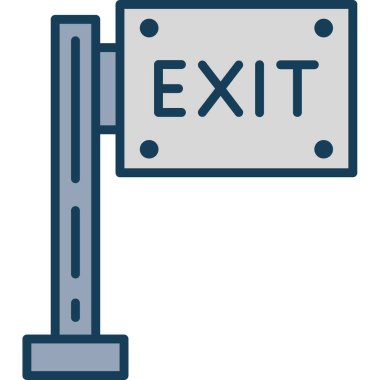 çıkış işareti vektör simgesi