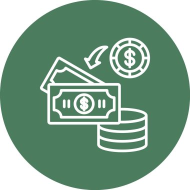 İş ve finans simgesinin vektör illüstrasyonu