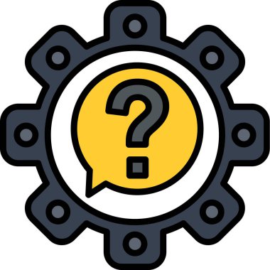 sohbet ikonlu dişli baloncuk. vektör illüstrasyonu