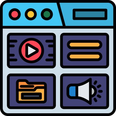 Konuşmacı. Web simgesi basit tasarım