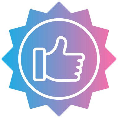 Başparmak vektör simgesi. biçim iki renkli düz simge sembolü, pembe ve mavi renkler, beyaz arkaplan,