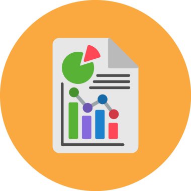 ticari veri düz vektör simgesi