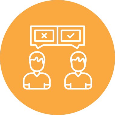 İnsanların iş simgesinin vektör illüstrasyonu