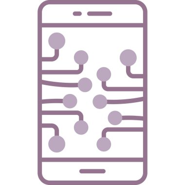 Cep telefonu. Web simgesi basit illüstrasyon