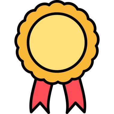 ödül madalyası renk ana hatları vektörü