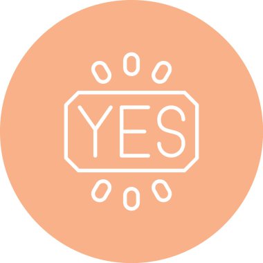 evet web simgesi basit illüstrasyon