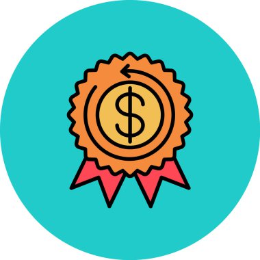 Ödülü rozet vektör simgesi