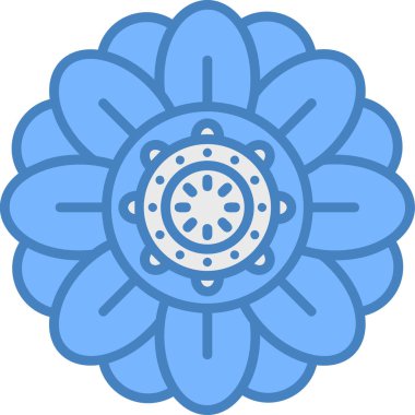 çiçek simgesi, basit vektör illüstrasyonu