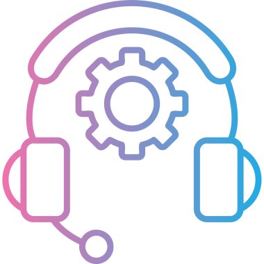 kulaklık vektör simgesi modern basit tasarım