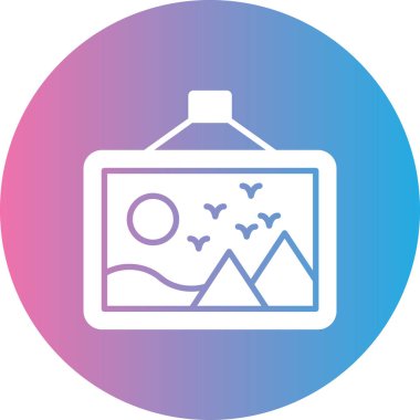 Bir resim simgesinin vektör illüstrasyonu