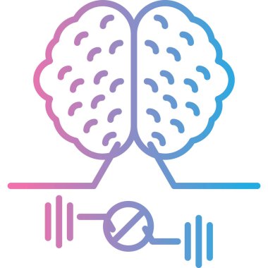 İnsan beyni. Basit illüstrasyon