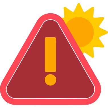 Uyarı uyarısı simgesi tam taslak biçiminde