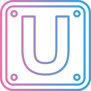 u harfinin vektör illüstrasyonu