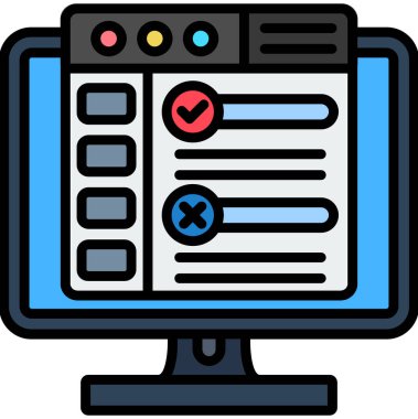 Bilgisayar ekranı. Basit tasarım