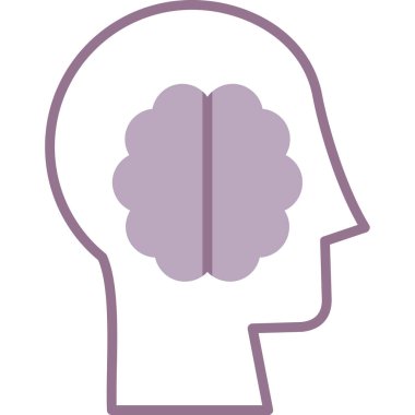 Beyin. Web simgesi basit tasarım