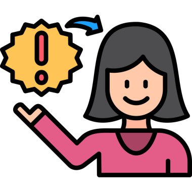 Konuşma balonlu kadın avatarı