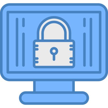 Kilit. Web simgesi basit tasarım