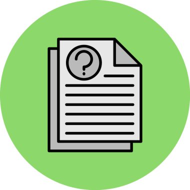 Belge. Web simgesi basit illüstrasyon