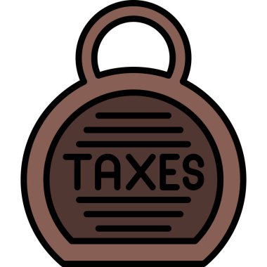 vergi simgesi, vektör illüstrasyonu