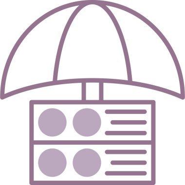 bir şemsiye vektör çizim