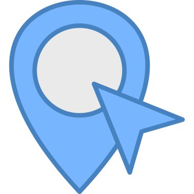 konum haritası belirleyici simgesi doldurulmuş dış hat biçimi