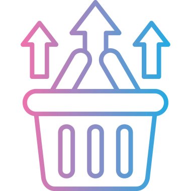 Bir kova simgesinin vektör illüstrasyonu